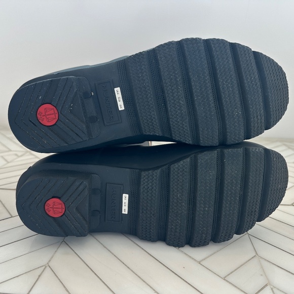 Hunter Navy Rubber Tall Rain Boots, US Size 8 - Picture 9 of 10